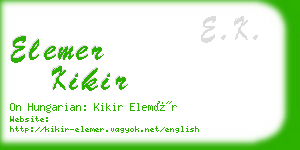 elemer kikir business card